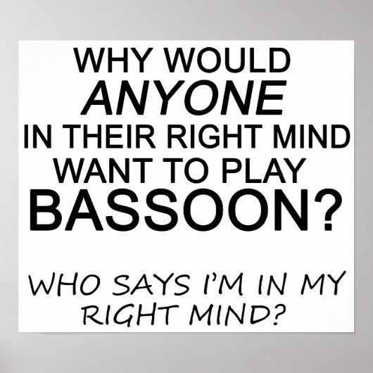 Right Mind Bassoon Poster (Voorkant)
