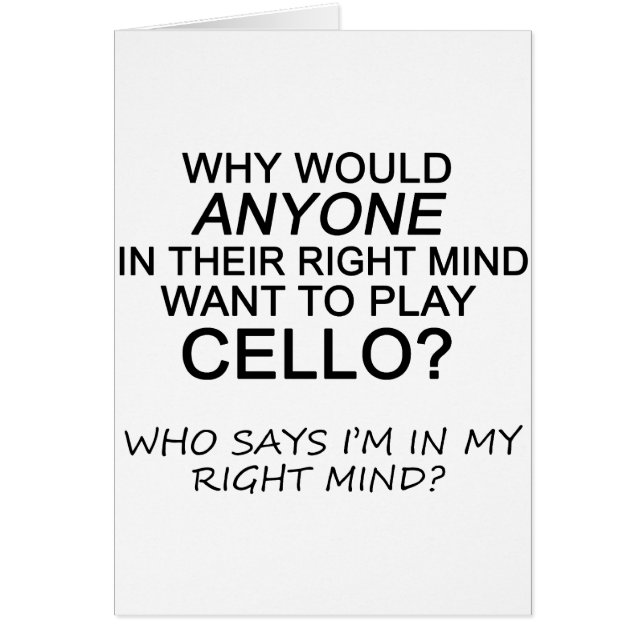 Right Mind Cello (Voorkant)