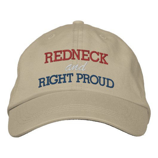 Right Proud Redneck Geborduurde Pet (Voorkant)