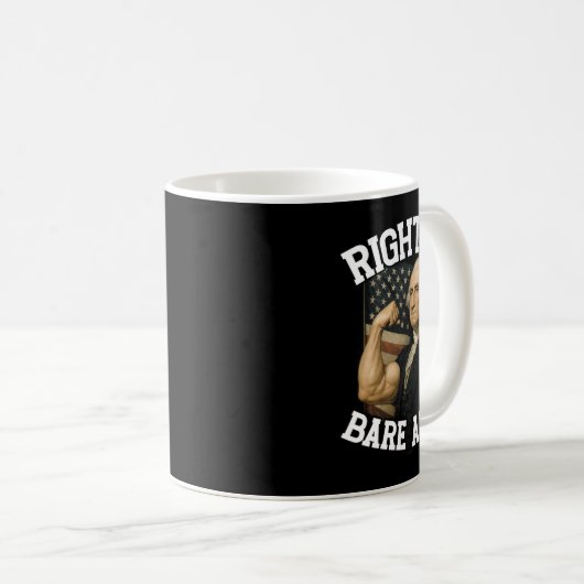 Right To Bare Arms Funny July 4th  Koffiemok (Voorkant rechts)