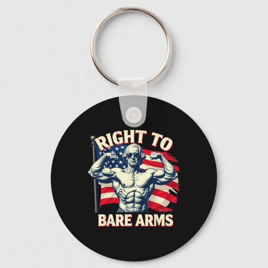Right To Bare Arms George Washington Bodybuilder G Sleutelhanger (Voorkant)
