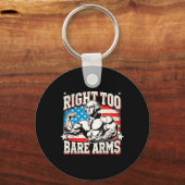 Right To Bare Arms George Washington Bodybuilder G Sleutelhanger (Voorkant)