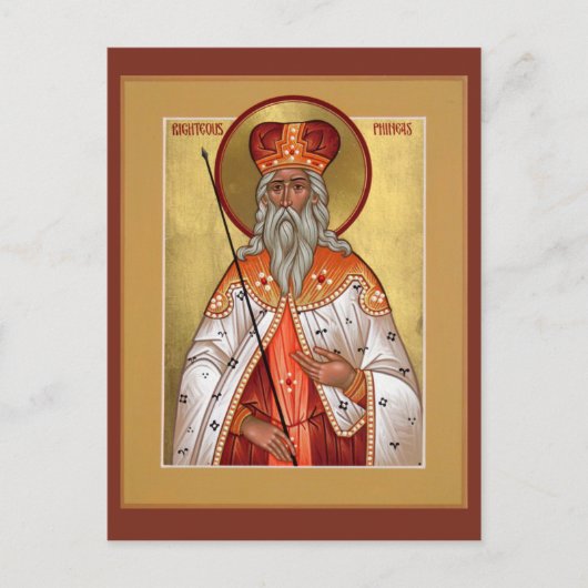 Righteous Phineas Prayer Card Briefkaart (Voorkant)