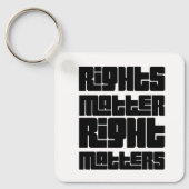 Rights Matter Right Matters Retro Bold Sleutelhanger (Voorkant)