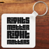 Rights Matter Right Matters Retro Bold Sleutelhanger (Achterkant)