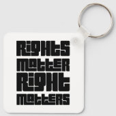 Rights Matter Right Matters Retro Bold Sleutelhanger (Achterkant)