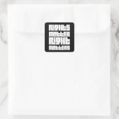 Rights Matter Right Matters (retro wit) Vierkante Sticker (Tas)
