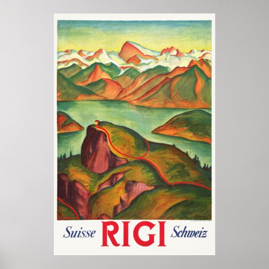 Rigi Zwitserland Vintage Poster 1933 (Voorkant)
