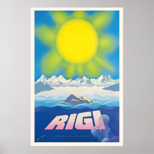 Rigi Zwitserse Zwitserland Bernese Ski Winter Spor Poster
