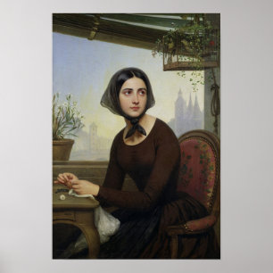Rigolette probeert zichzelf af te leiden poster