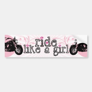 Rij als een meisje - kruipende bumpersticker