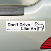 Rij als een muilezel bumpersticker (Op auto)