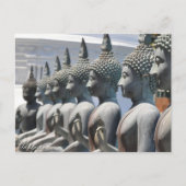 Rij boeddha-sculpturen Briefkaart (Voorkant)