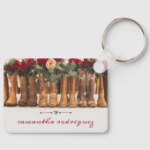 Rij Boots met bloemen Sleutelhanger (Voorkant)