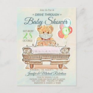Rij door Baby shower voor jongen of meisje Briefkaart
