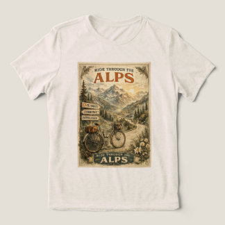 Rij door de Alpen Vintage Fietsreis Tri-Blend Shirt
