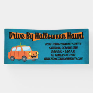 Rij door Halloween Haunt Spandoek