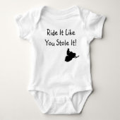 "Rij het alsof je het tegenhoudt" Baby Romper (Voorkant)