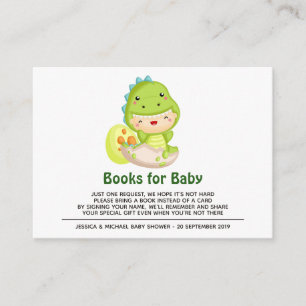 Rij Het is een dinosaurus Baby shower Boeken voor Informatiekaartje