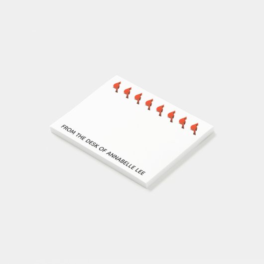 Rij kardinalen personaliseren post-it® notes (Schuin)