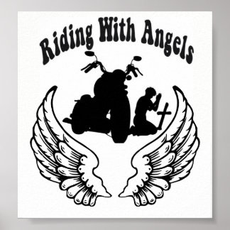 RIJ MET ANGELS FALLEN BIKERS POSTER