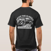 Rij met de  klassieke Duitse auto T-shirt (Achterkant)