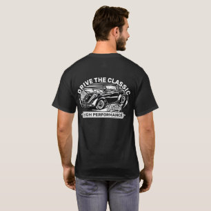 Rij met de klassieke Duitse auto T-shirt