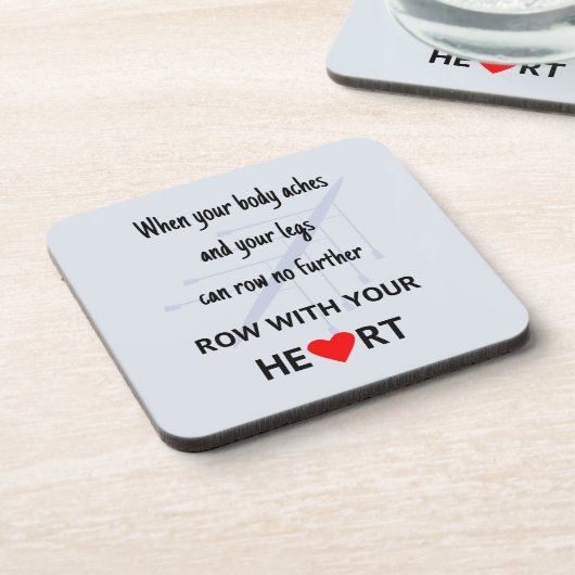 Rij met uw hart motivatie drankjes onderzetter (Linkerzijde)
