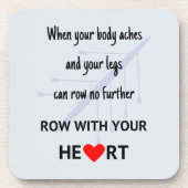 Rij met uw hart motivatie drankjes onderzetter (Voorkant)