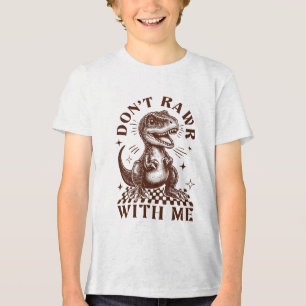 Rij niet met mij - Dinosaur Retro Tri-Blend Shirt