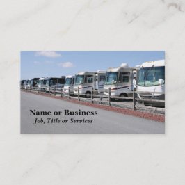 rij nieuwe recreatievoertuigen visitekaartje