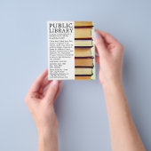 Rij oude boeken, bibliotheek Adverteren Flyer (Hand)