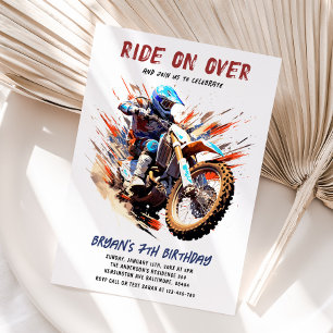 Rij over Boy Motorcross Racing 7e verjaardag Kaart