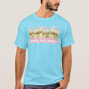 Rij puppy konijnen t-shirt