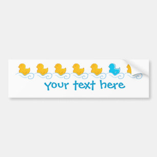 rij schattige eenden bumpersticker