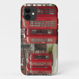 Rij telefoonhokjes aan de achterkant van de Royal iPhone 11 Hoesje