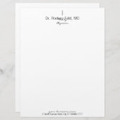 Rij van Asclepius [medisch symbool] Briefhoofd Ontwerp (Voorkant / Achterkant)