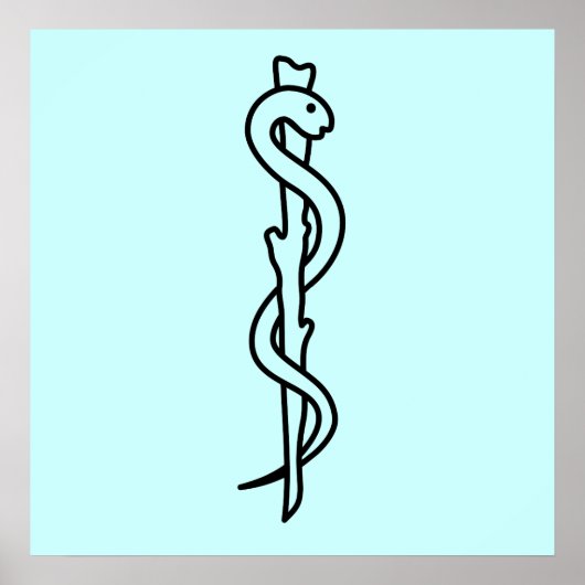 Rij van Asclepius [medisch symbool] Poster (Voorkant)