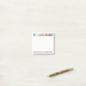 Rij van de eigenaar post-it® notes (Op bureau)