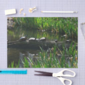 Rij van de groene Natuur van Turtles Foto Tissuepapier (Craft)