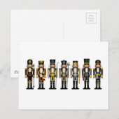 Rij van de zeven Gay Beer Pride Flag Nutcrackers Briefkaart (Voorkant / Achterkant)