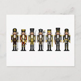 Rij van de zeven Gay Beer Pride Flag Nutcrackers Briefkaart