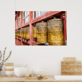 rij van gebeddenwielen poster (Keuken)