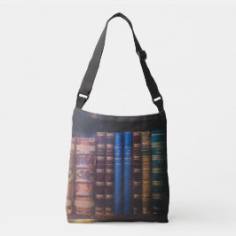 Rij van Hoesjes van leder uit boeken Crossbody Tas