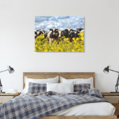 Rij van Holstein Koeien Canvas Afdruk (Insitu (Slaapkamer))
