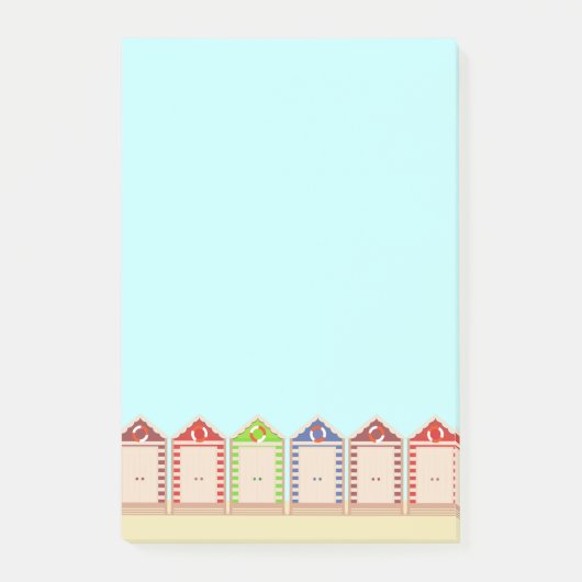 Rij van kleurrijke doorbraakhutten post-it® notes (Voorkant)