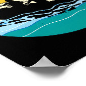 Rij van Raft Team Raft White Water Rafter Paddle R Poster (Hoek)