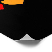 Rij van regenboogharten poster (Hoek)