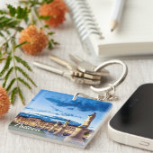 Rij van verlichte beelden in Padova Sleutelhanger (Voorkant Rechts)