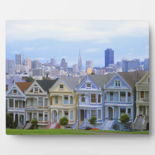 Rij van Victoriaans huizen Fotoplaat